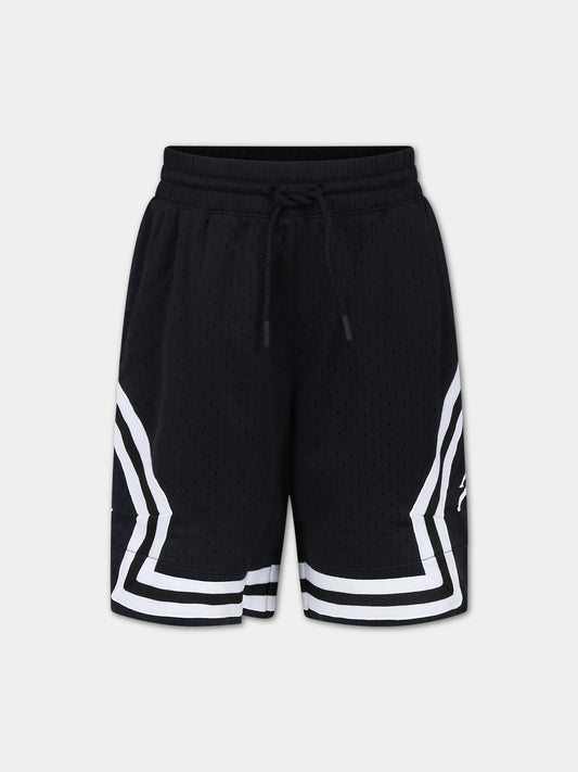 Shorts neri per bambino con stampa,Jordan,95B136 023