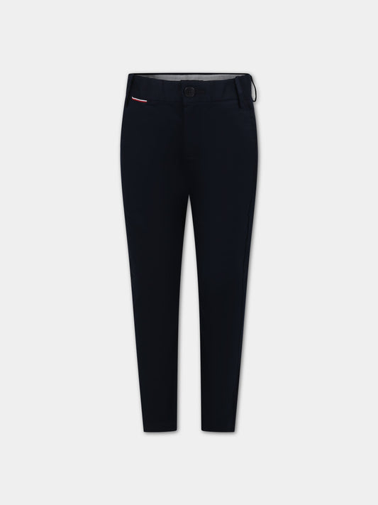 Pantaloni blu per bambino con logo,Tommy Hilfiger Junior,23FMTHKB0KB08609J DW5