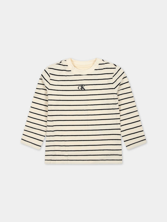 T-shirt multicolor per neonati con logo,Calvin Klein Kids,23FMCKIN0IN00144 0GK