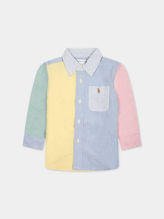 Camicia multicolor per neonato con logo,Ralph Lauren Kids,926248001