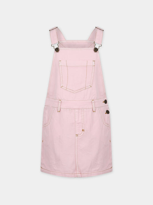 Gonna rosa per bambina con logo,Molo,2S24E136 8895