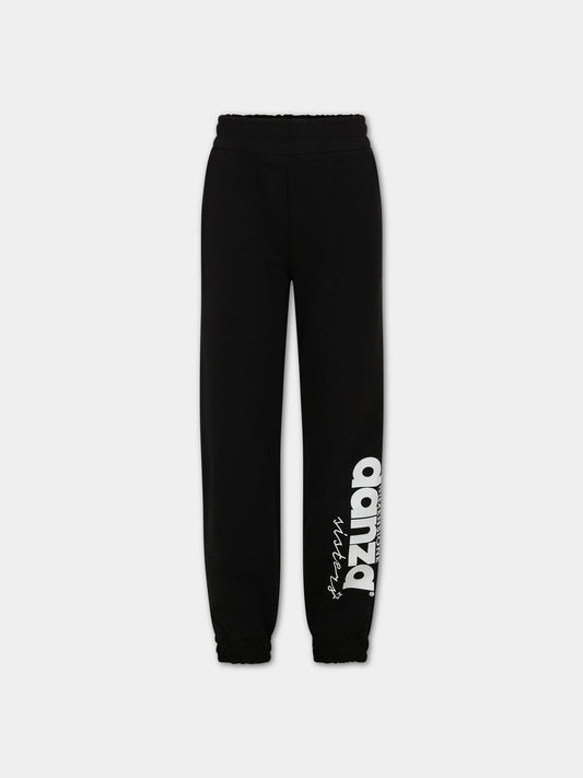 Pantaloni neri per bambina con logo,Dimensione Danza,031949 110