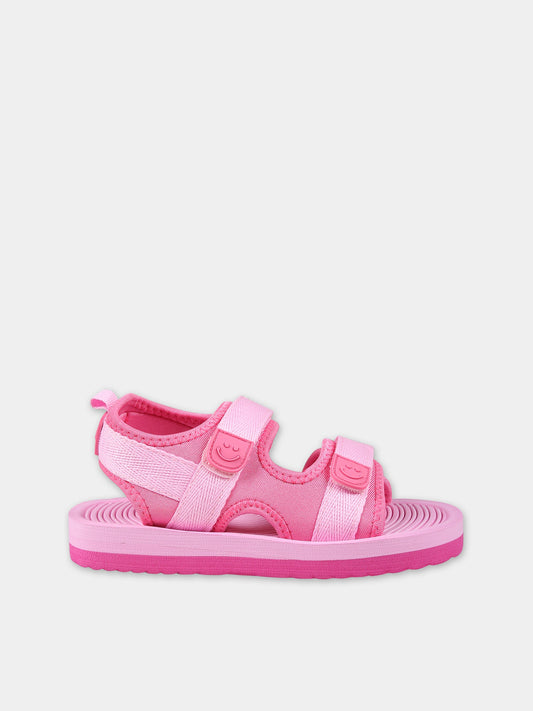 Sandali fucsia per neonata con logo,Molo,7S24U303 8854