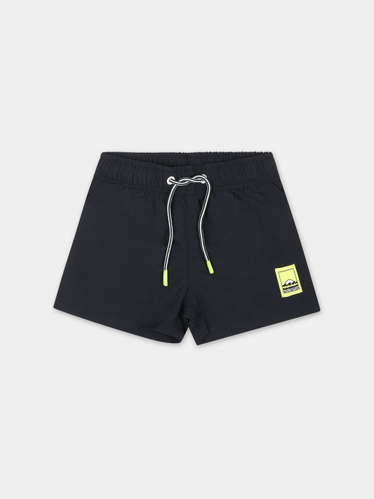 Boxer mare nero per neonato con logo,Molo,8S24P402 0099
