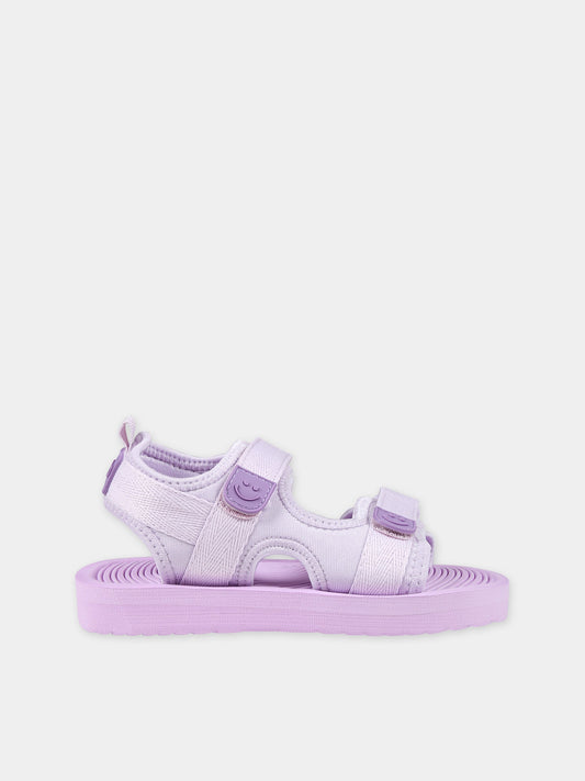 Sandali viola per neonata con logo,Molo,7S24U303 8848