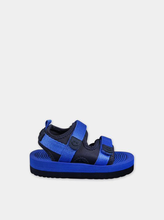 Sandali blu per neonato con logo,Molo,7S24U303 8024