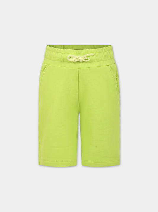 Shorts verde acido per bambino con logo,Dondup Kids,DMBE55 CFF211006 1006