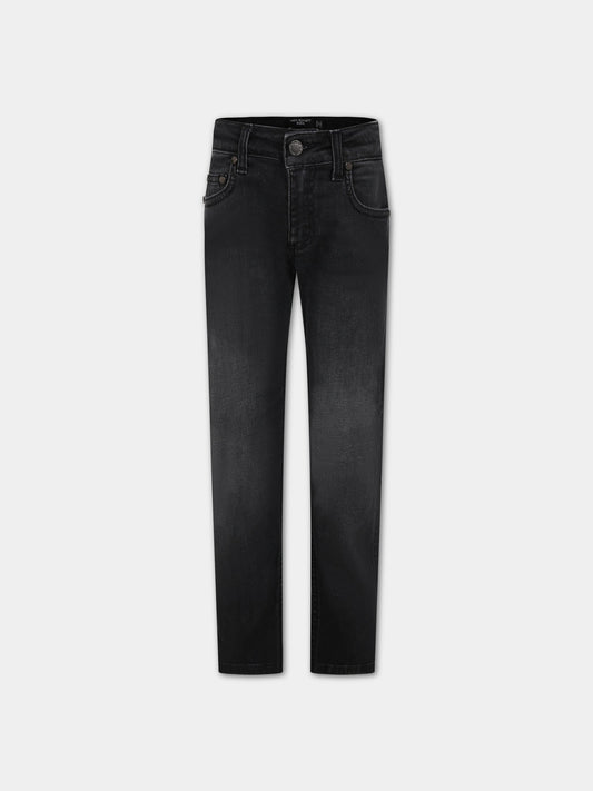Jeans neri per bambino con logo,Neil Barrett Kids,033598 127