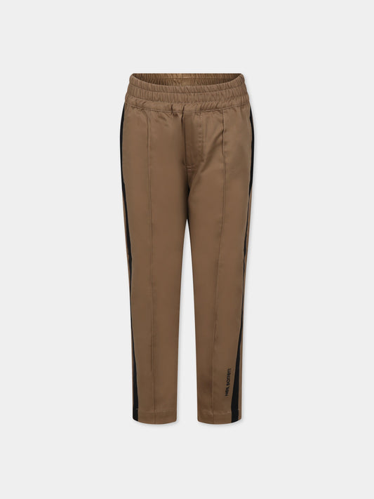 Pantaloni marroni per bambino con iconica saetta e logo,Neil Barrett Kids,033617 225