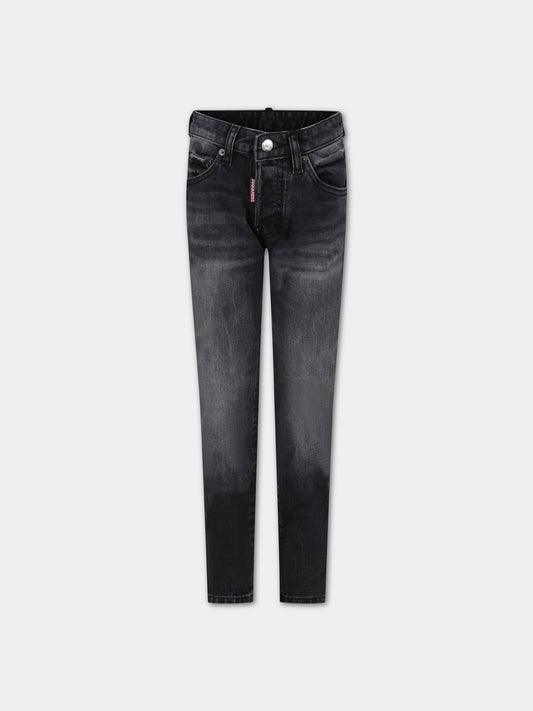 Jeans neri per bambino con logo,Dsquared2,DQ03LD D0A6N D2P118LM DQ02
