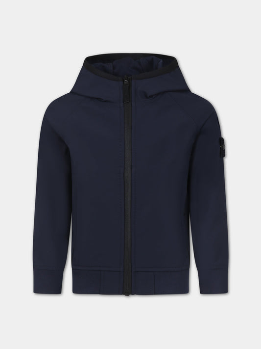 Giubbotto blu per bambino con bussola,Stone Island Junior,801640127 V0020