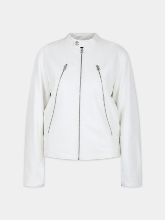 Giubbotto bianco per bambini con logo,Mm6 Maison Margiela,M60497 MM01Y MM6J15BU M6101