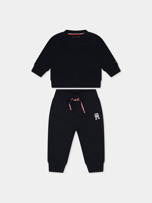 Completo blu per neonato con logo,Tommy Hilfiger Junior,KN0KN01688 DW5