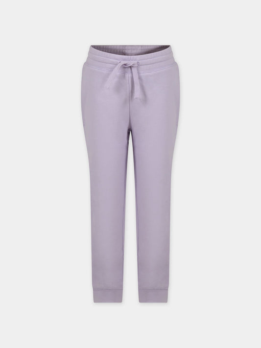 Pantaloni viola per bambina con logo,Stella Mccartney Kids,TU6B00 Z0499 576