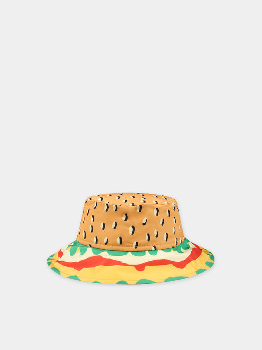 Cloche gialla per bambino con stampa,Stella Mccartney Kids,TU0P17 Z1713 207GL