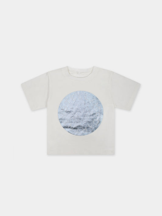 T-shirt bianca per neonata con logo,Stella Mccartney Kids,TU8A71 Z0434 101
