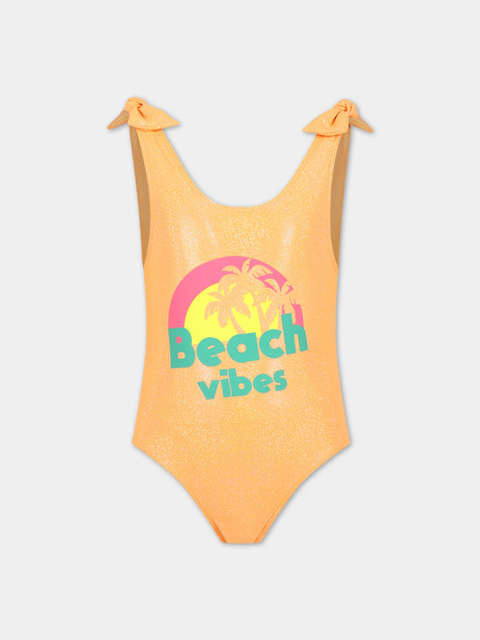 Costume arancione per bambina con palme,Billieblush,U10508 41K