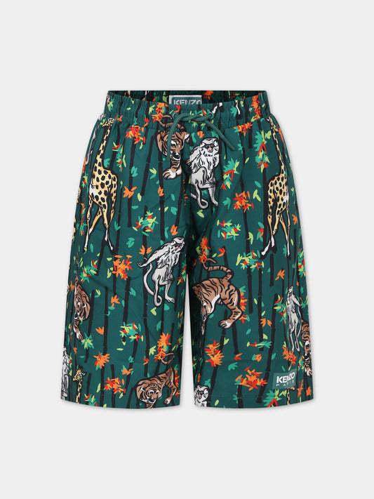 Boxer mare verde per bambino con,Kenzo Kids,K24316 678