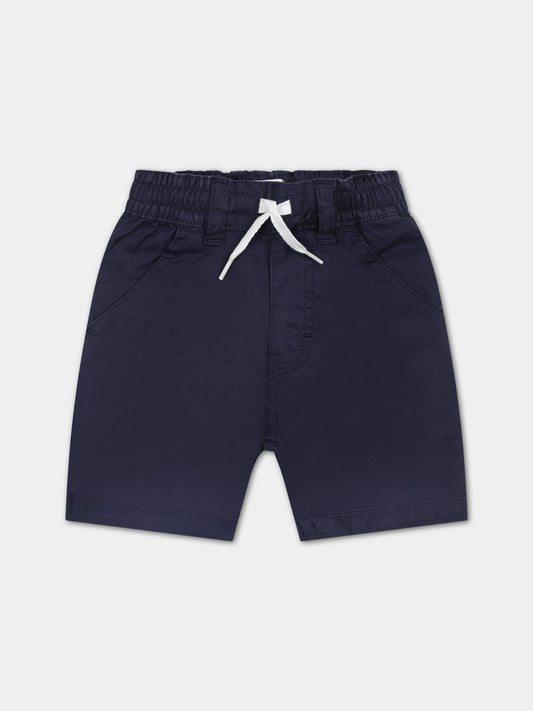 Shorts blu per neonato con logo,Timberland,T04A45 85T
