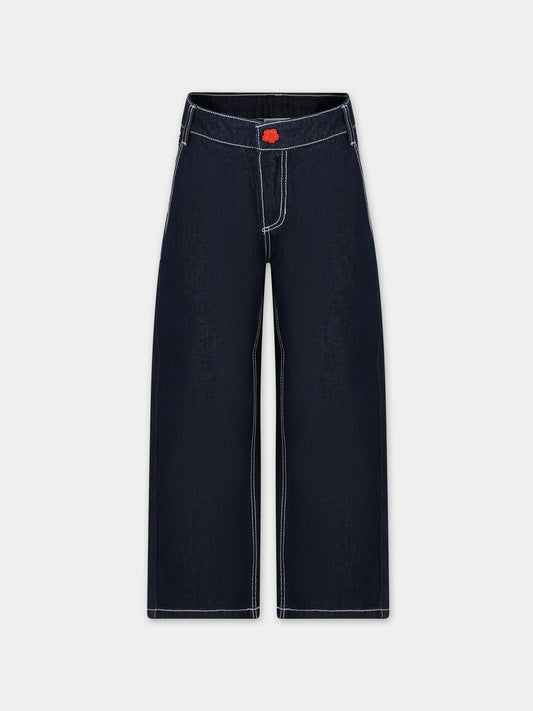 Jeans in denim per bambina,Kenzo Kids,K60200 Z35