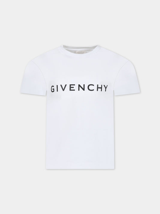 T-shirt bianca per bambini con logo,Givenchy Kids,H30159 10P