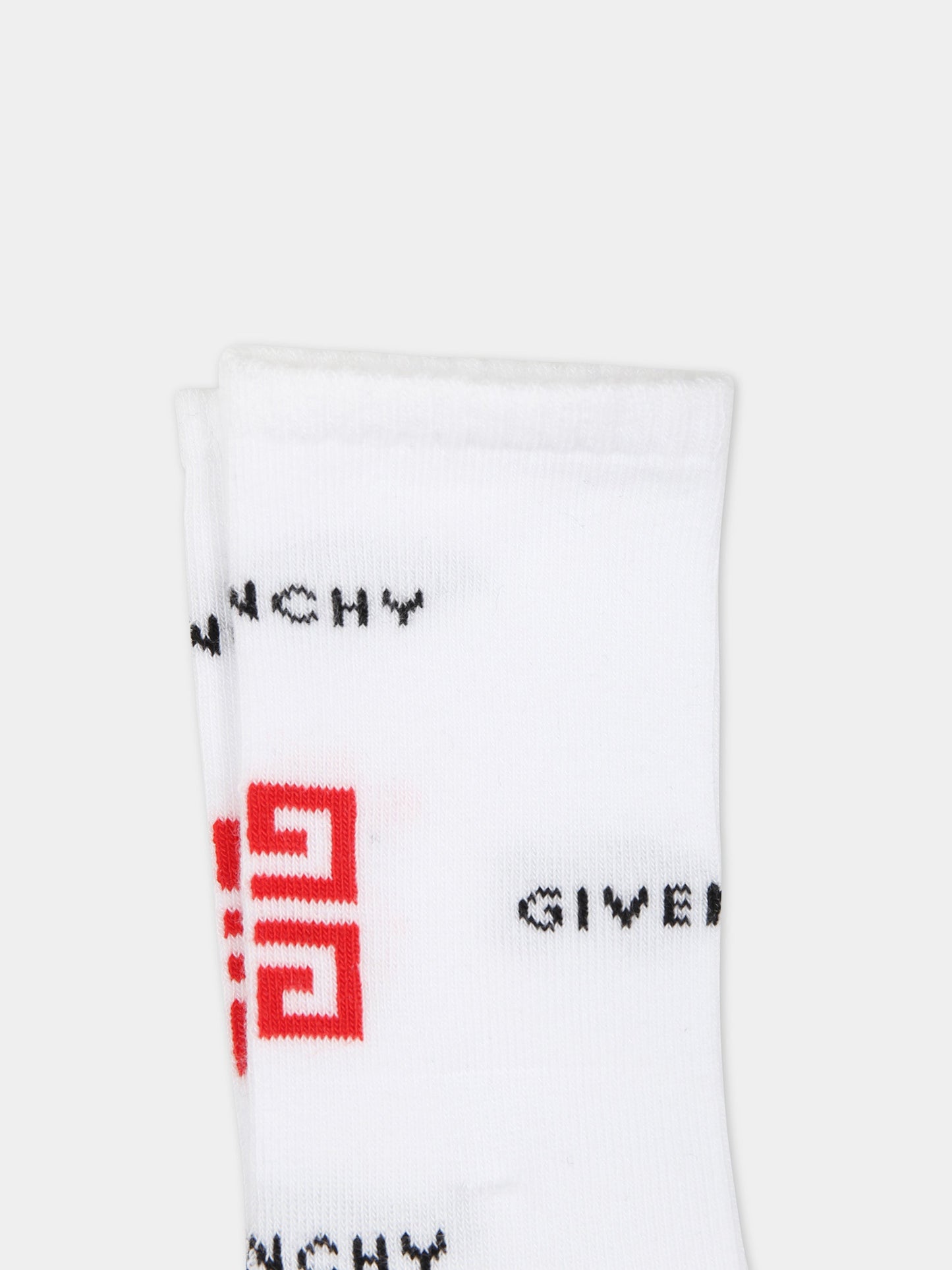Calze bianche per bambino con logo,Givenchy Kids,H30112 10P