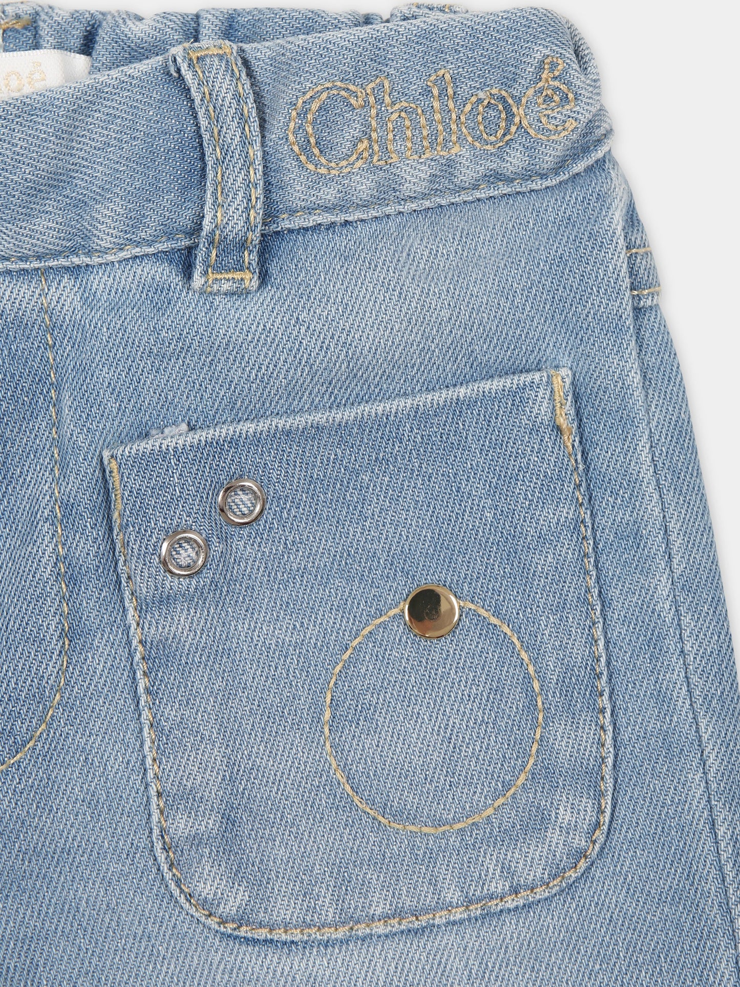 Jeans in denim per neonata,Chloé Kids,C20016 Z04