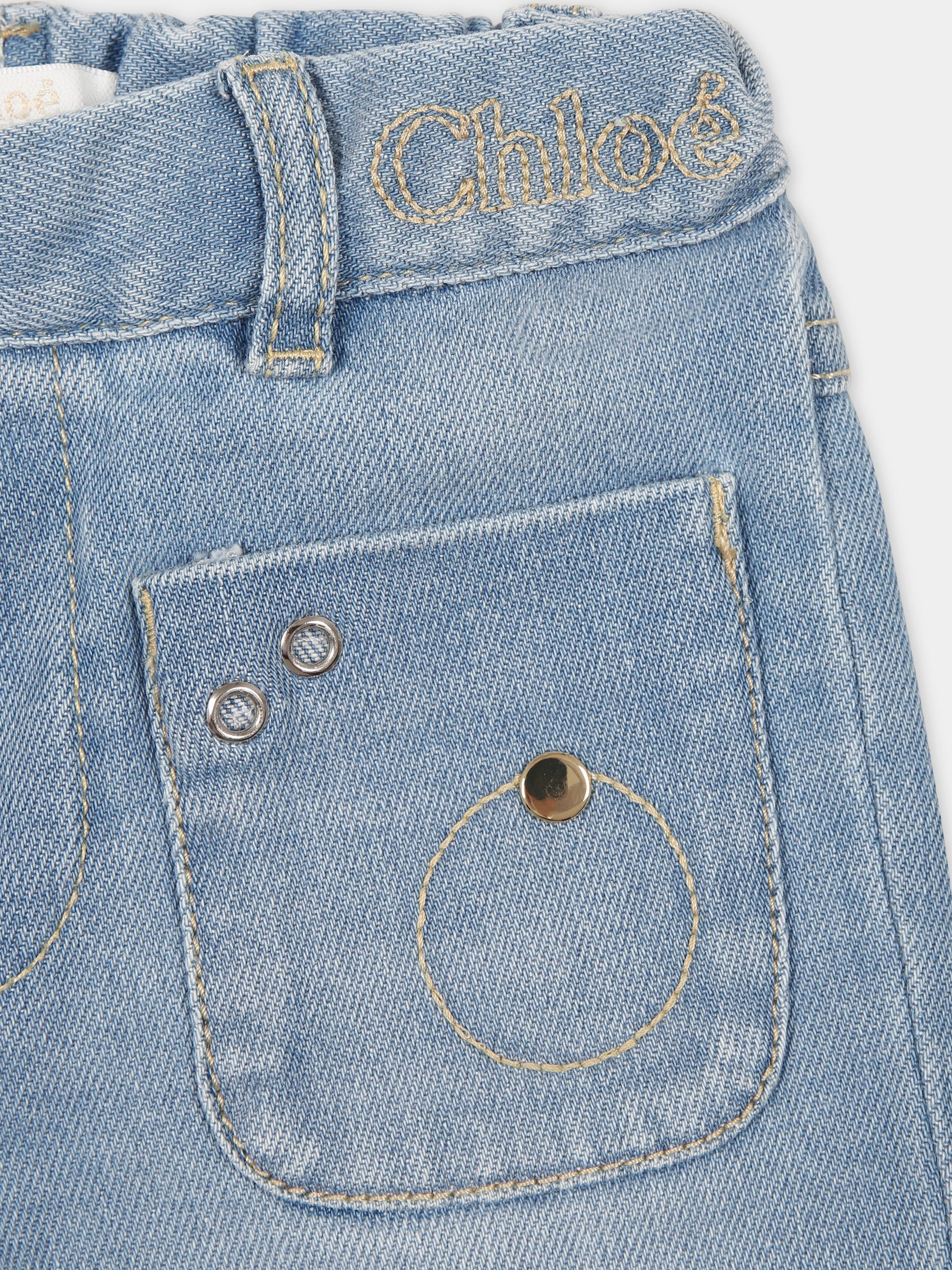 Jeans in denim per neonata,Chloé Kids,C20016 Z04