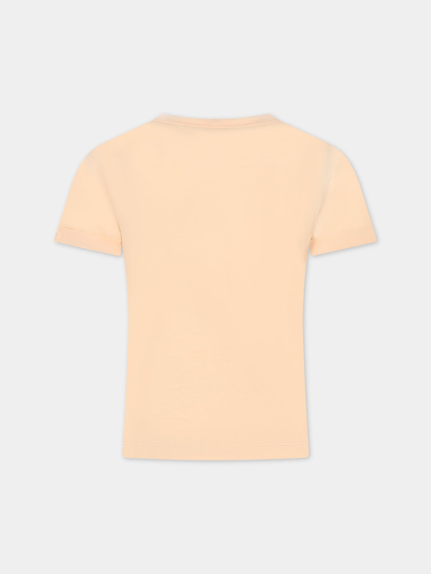 T-shirt rosa per bambina con logo e stampa,Stella Mccartney Kids,TS8A11 Z0434 504
