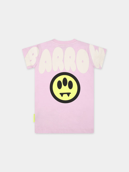 Vestito rosa per neonata con logo,Barrow,S4BKNGDR139 BW014