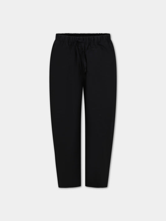 Pantaloni neri per bambino con logo,Msgm Kids,S4MSJBPA261 110