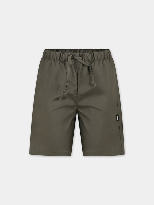 Shorts verdi per bambino con logo,Msgm Kids,S4MSJBBE260 225