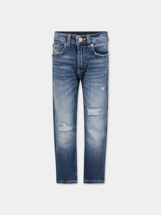 Jeans blu per bambino con logo,Diesel,J00981 KXBED K01