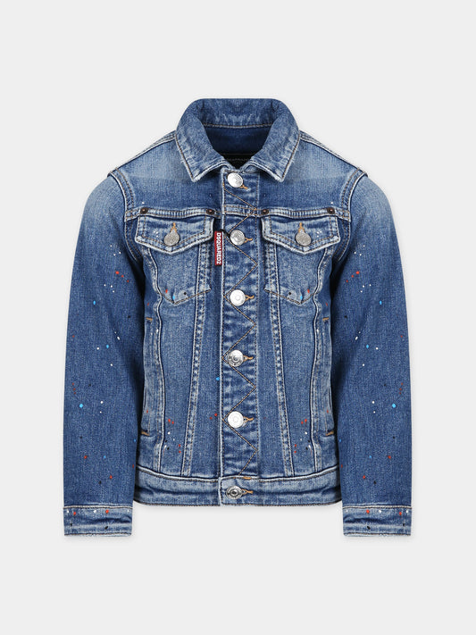 Giubbotto denim per bambino,Dsquared2,DQ0395 D0A2M DQ01