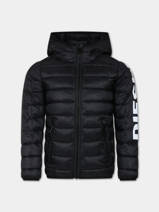 Piumino nero per bambini,Diesel,J01086 KXBDY K900