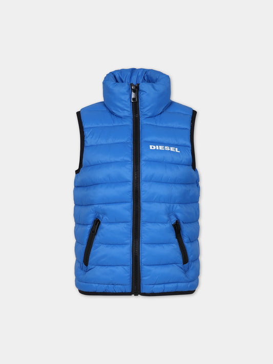 Gilet azzurro per bambini,Diesel,J01087 KXBDY K80H