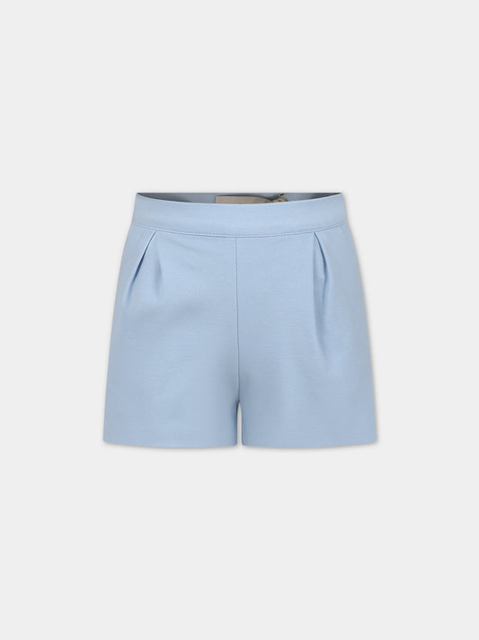 Shorts celesti per bambina,Simonetta,ST6B19 J0329 603