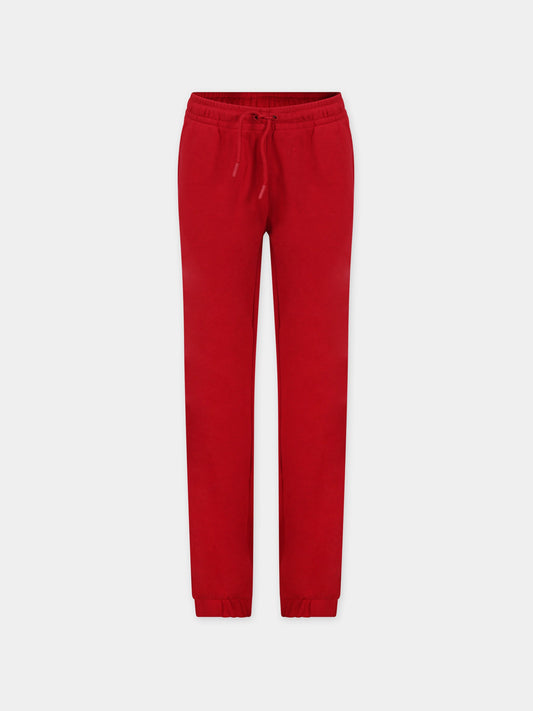 Pantaloni rossi per bambini con ricamo,Jordan,95A906 R78