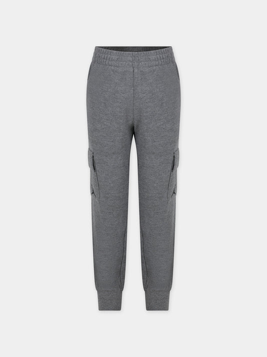 Pantaloni grigi per bambini con stampa,Jordan,95B398 GEH