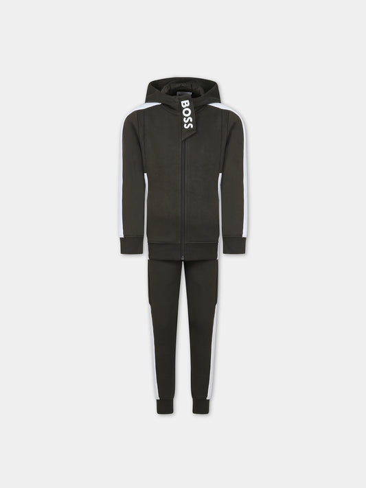 Completo verde per bambino con logo,Hugo Boss,J28100 665
