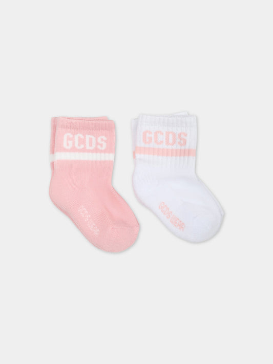 Set calze per neonati con logo,Gcds Kids,GUX00I LHE25 80447