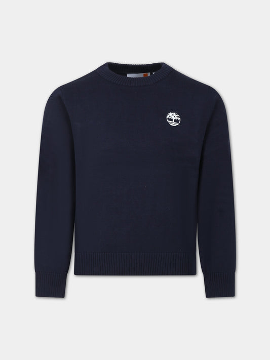 Maglione blu per bambino,Timberland,T25U49 857