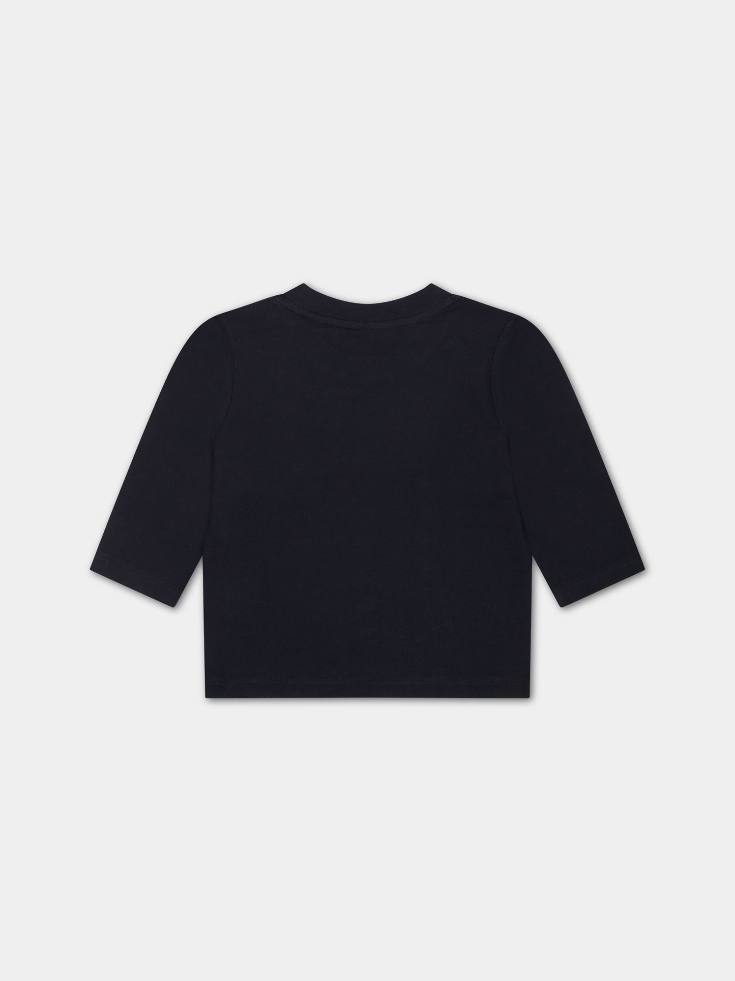 T-shirt blu per neonato con stampa logo,Timberland,T60002 857