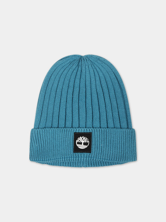 Berretto blu per bambino con albero,Timberland,T21387 875