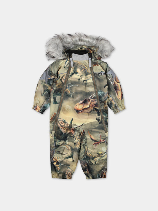 Tuta da neve multicolor per bambino con stampa e logo,Molo,5W23N104 6848